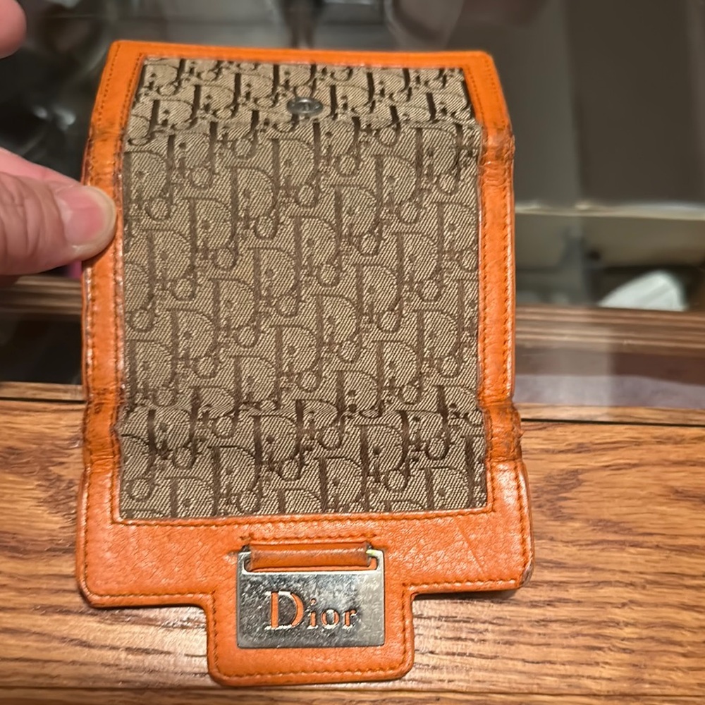 Dior Orange and Brown  key holder used